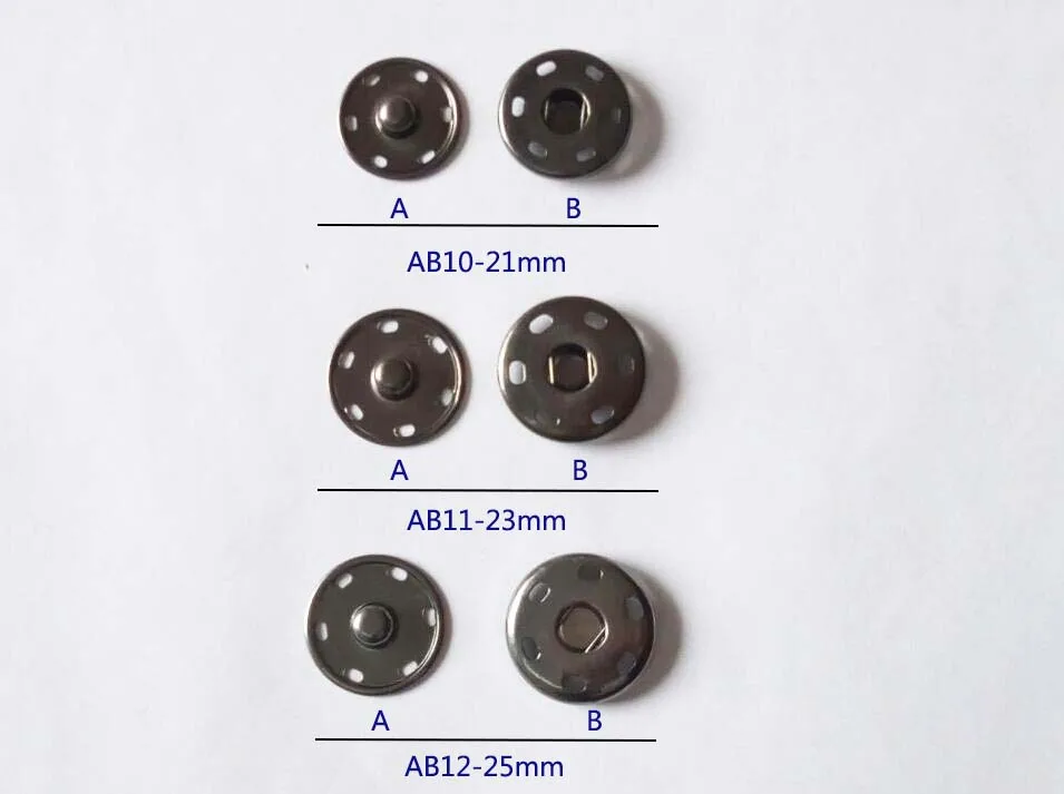 Commercio All'Ingrosso 100 Set/Lotto Big Metal Brass Sew On Press Button Snap Button Fasteners
