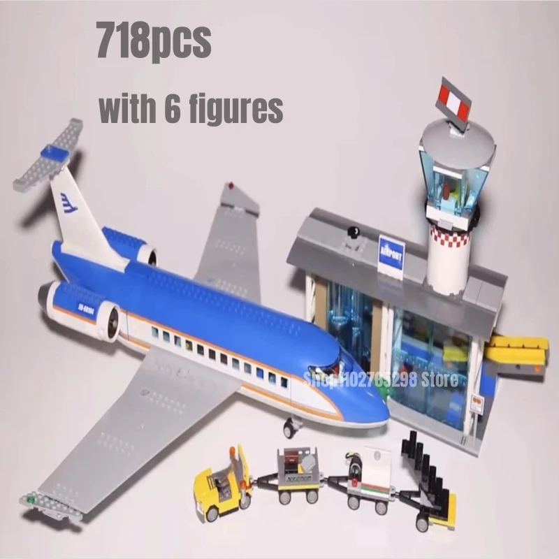 718Pcs Morsettiere Per Passeggeri Aeroportuali Modello Fit 60104 Giocattoli Per Bambini Regalo Di Natale