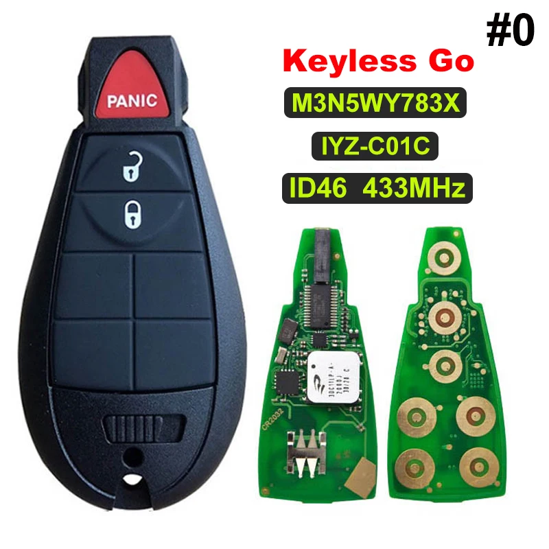 Cn015091 Portachiavi Smart Car Aftermarket Per 2009-2013 Jeep Grand Cherokee Keyless Go Fobik Pcf7945 434Mhz Iyz-C01C