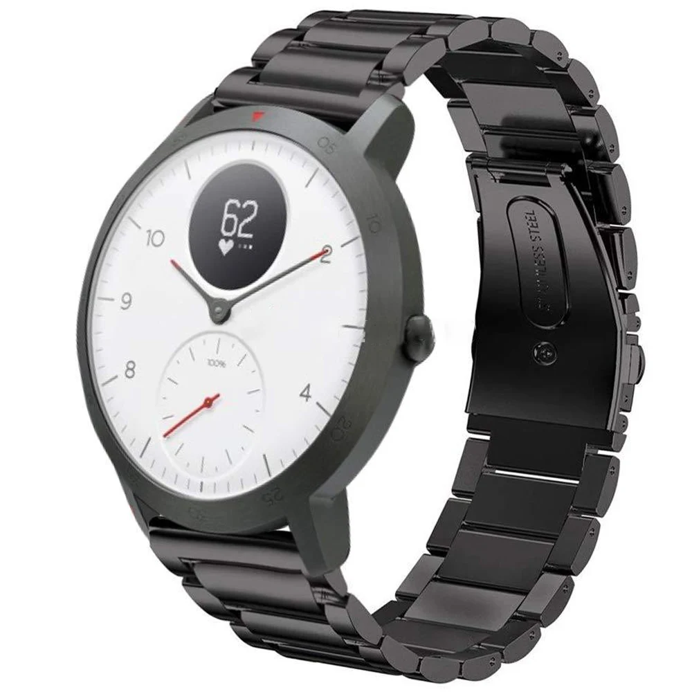 20 Millimetri In Acciaio Inox Cinghia Per Nokia Withings Acciaio Inox Hr Astuto Della Vigilanza Sostituibile Braccialetto Sport Smartwatch (40Mm) Acti