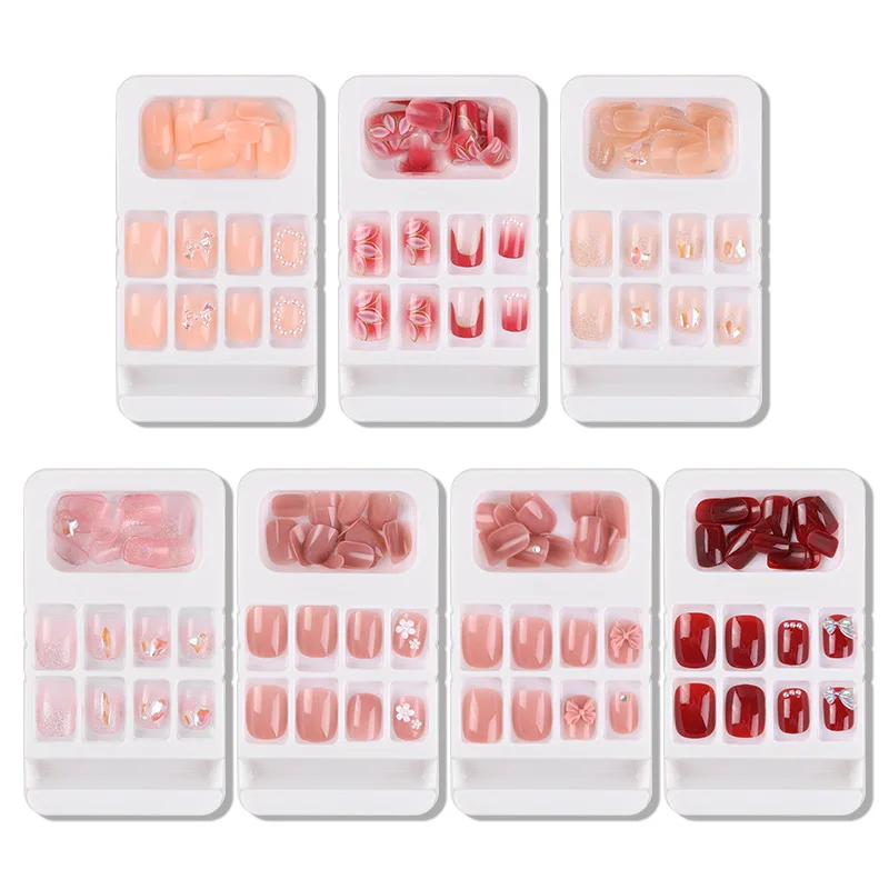 Kit Di Unghie Finte Pinpai Con Adesivo Su Entrambi I Lati Suggerimenti Artificiali Premere Su Unghie Finte Set Copertura Completa Punte Per Unghie Fin