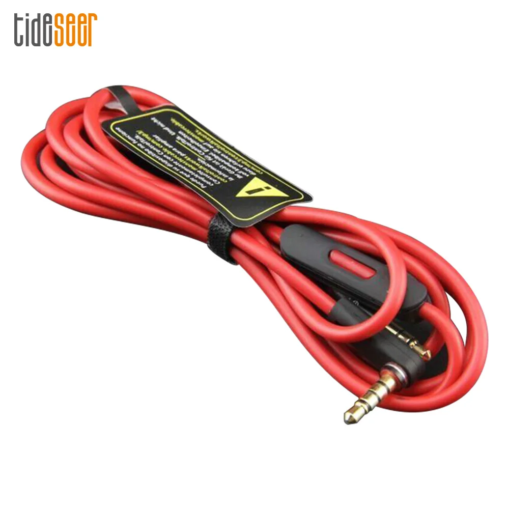 10Pcs Red 3.5 Millimetri Colloquio Di Controllo Cavo Aux Cavo Per Battere Cuffie Studio Solo Pro Mixr Sostituzione Mic A Distanza Cavo