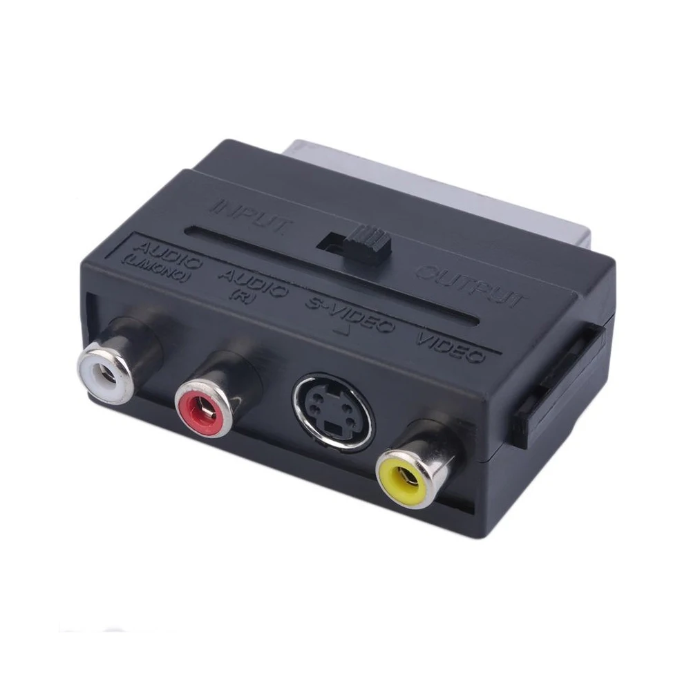 10 Pc Spille Scart A 3Rca Adattatore Converter Per Ps4 W-I-I Dvd Box Rgb Scart A Composito Rca S-Video Av Tv Audio Per Microsoft Xbox 360