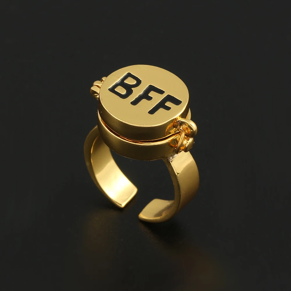 Spongebob Squarepants Patrick Star Bff Rings Teen Anime Estetica Coppie Carine Anelli Aperti Spinner Jewelry Best Friend Gifts
