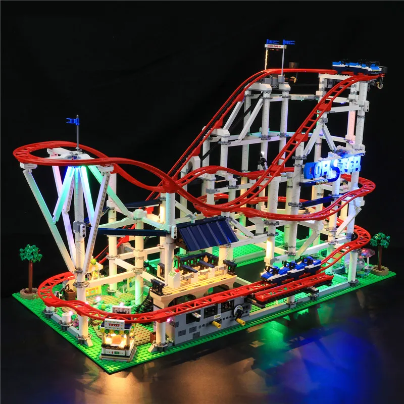 Disponibile Set Di Luci A Led Con Telecomando Per Montagne Russe Compatibile Con Lego 10261 15039 10196 10257 Blocchi Di Costruzione Elettrici