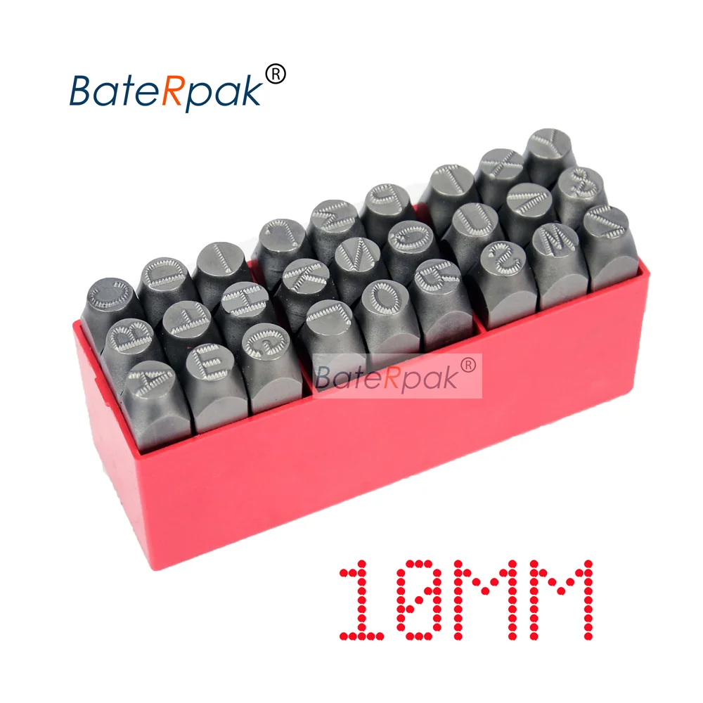 10Mm A-Z Sigillo In Acciaio Punteggiato, Baterpak Car Chassis Steel Word Punch Stamp/Matrix Do Stamp Letters,27 Pz/Scatola