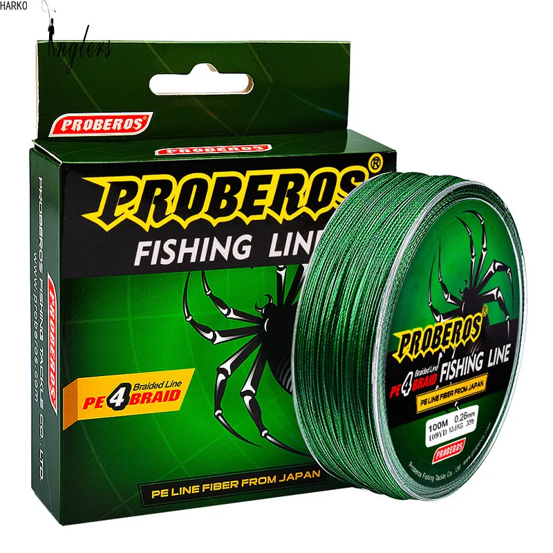 Proberos Intrecciato 100M Clear Pe Fishing Line 6-100Lb Leader Line Fly Fishing Line Super Strong Fishing Accessorie