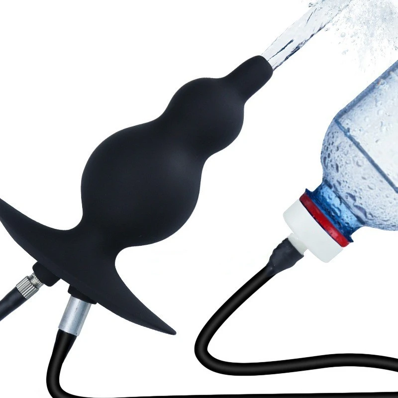 Water Spray Plug Anale Gonfiabile Detergente Per Clistere Anale Expander Anale Rear Court Pull Bead Plug Anale Giocattoli Del Sesso Alternativi Per Ad