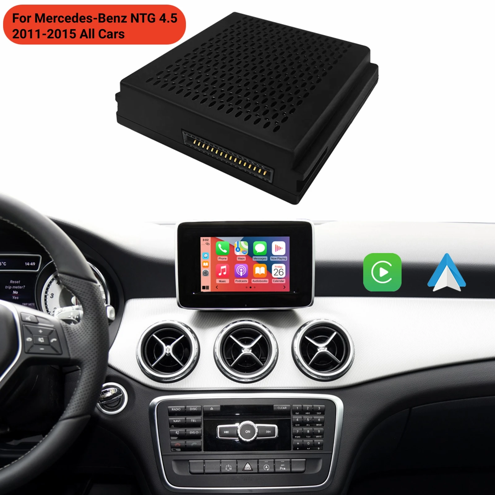 Plug And Play Modulo Di Aggiornamento Wireless Carplay Compatibile Solo Con Mercedes-Benz Ntg 4.5 System Becker Navi-Dock 2011-2015 Cars