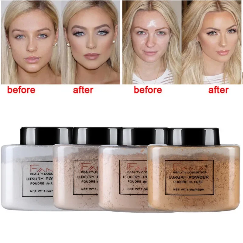 Banana Luxury Powder For Women Face Foundation Banana Powder Bottles Loose Powder Oil-Control Waterproof Beauty Makeup Cosmetics