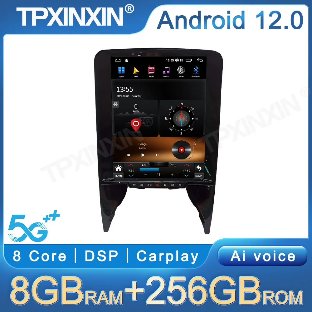 Andorid 12 Wireless Carplay Per Lettore Multimediale Per Auto Lambhili Gps Navi Unit Autoradio Audio Stereo Cassette Recorder