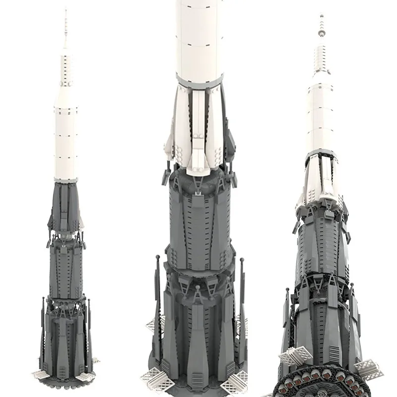 Sovietica N1 Moon Rocket Model Building Blocks Space Station Shuttle Satellite 1:110 Modello Del N1 Rocket Bricks Toys Regali Per Bambini