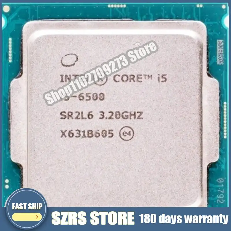 Processeur Int @ L Core I5 6500 3.2Ghz D'Occasion, Facciate Core, Filetage 65W 6M, Lga 1151