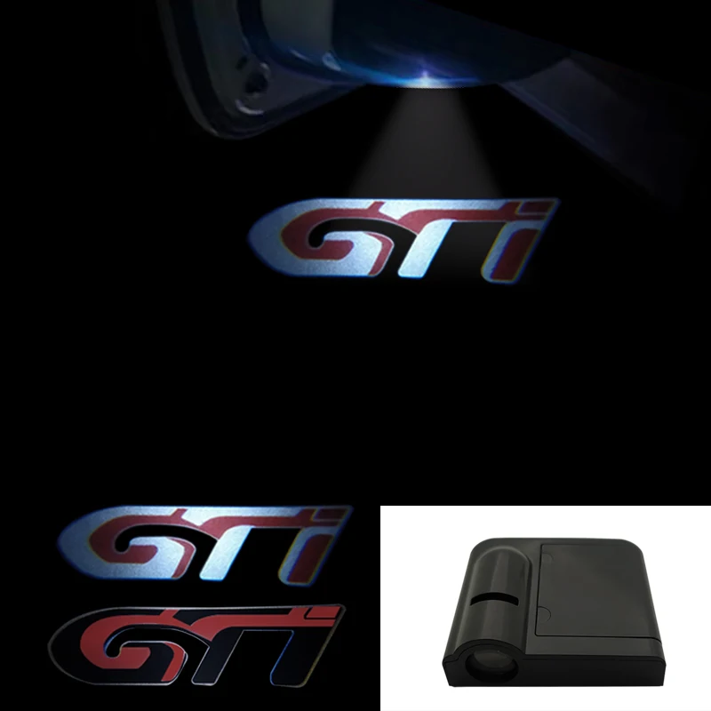 Wireless Led Car Door Welcome Laser Gti Logo Ghost Shadow Lights Per Peugeot 206 207 208 307 308 301 2008 3008 408 508 406