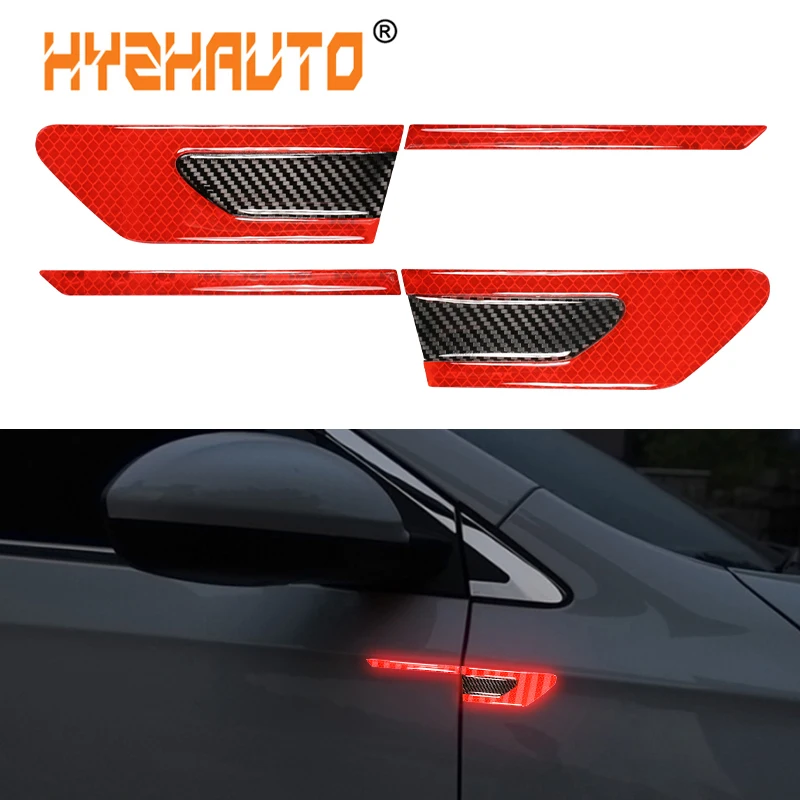 2Pcs Car Leaf Board Adesivo Riflettente Per Peugeot 107 108 2008 308 3008 507 206 207 208 208 Gti 301 307