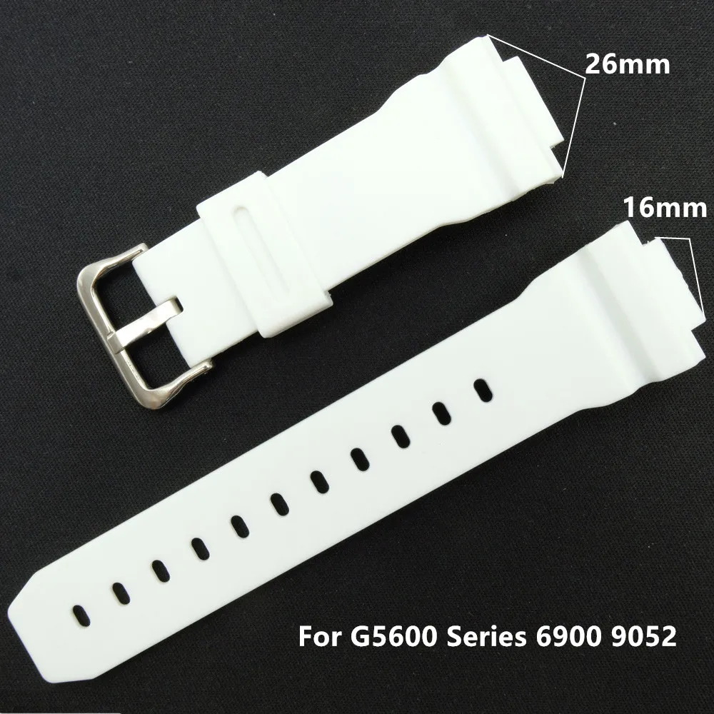 Nuovo 16 Millimetri Bianco Dell'Unità Di Elaborazione Sostituire G-Shock Watch Band Strap Misura G5600 Serie 6900 9052