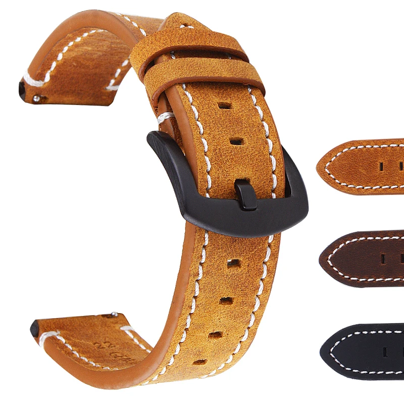 18 20 22Mm Leather Watch Band For Garmin Vivoactive 3 4 Watch Smart Band Bracelets Strap For Garmin Vivoactive3 4 4S Watchband