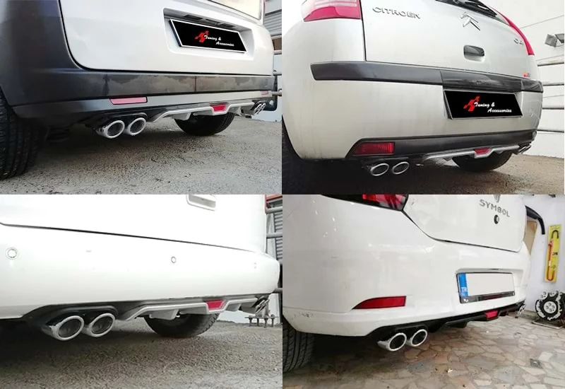 Audi Rs6 Silenziatore Cromato Infrangibile Dall'Aspetto Performance Diffusore Universale Grigio