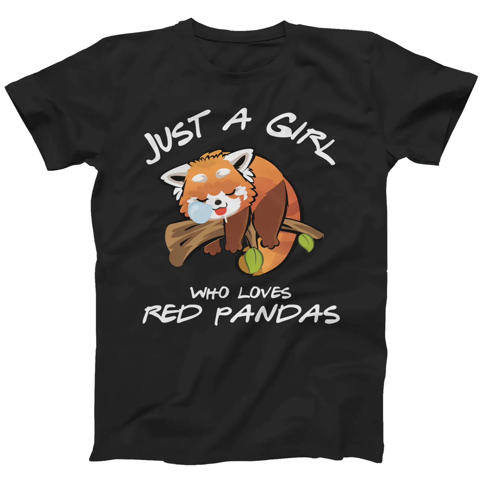 Just A Girls Che Ama La Maglietta Dei Panda Rossi Donna Bambini Uomo Panda Rosso Dayplus Size