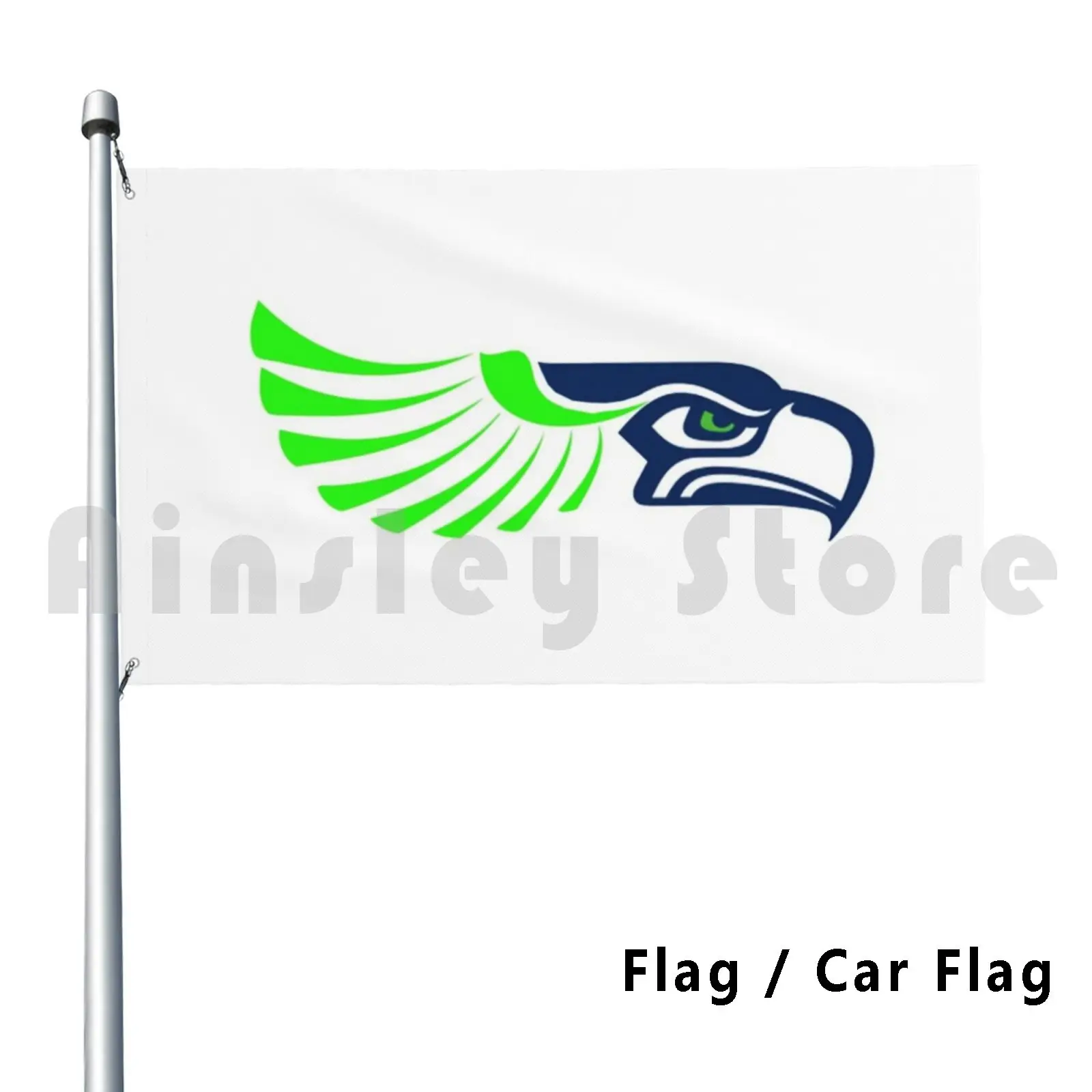 Seahawks Face Flag Car Flag Stampa Custom Seahawks Coma Football Wilmington College Green North Carolina