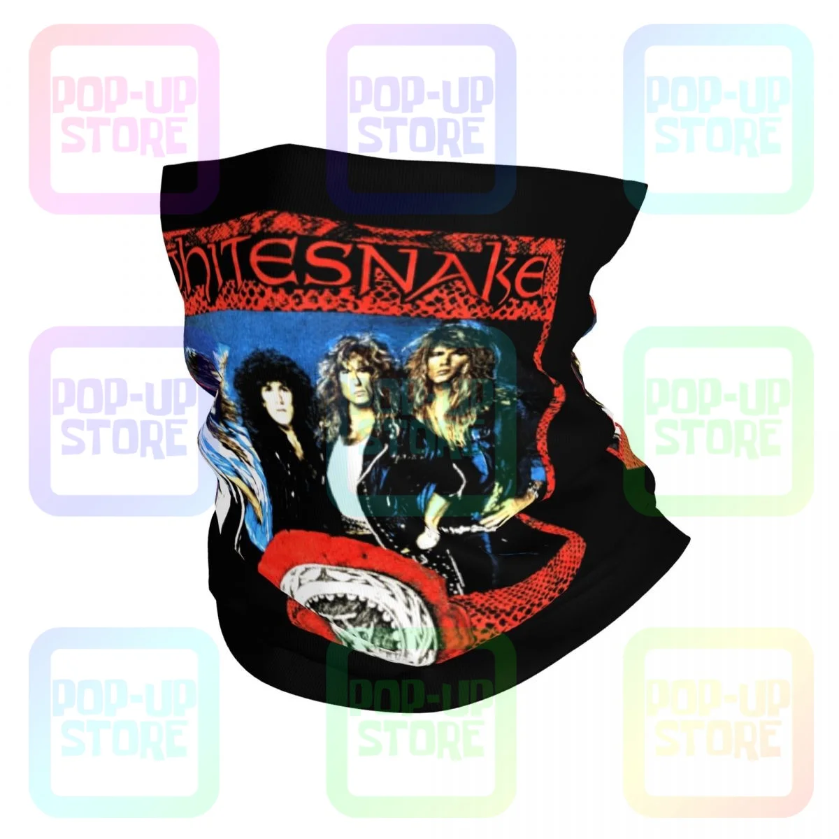 Whitesnake North American Tour Reprint Concert Neck Ghetta Bandana Sciarpa Maschera Per Il Viso Unisex Ciclismo Protezione Solare