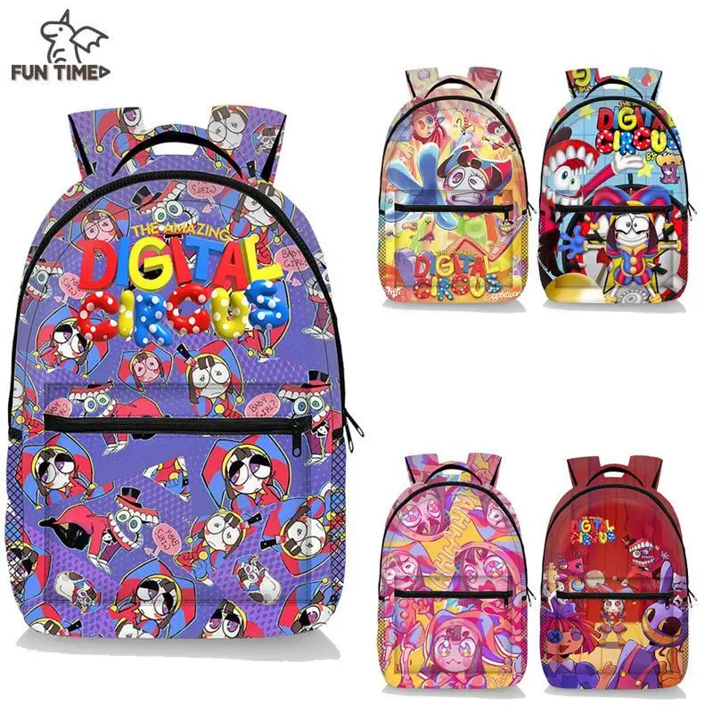 The Amazing Digital Circus Backpack Digital Circus School Zaino Multi Color Digital Circus School Bag Regali Di Natale Per Bambini