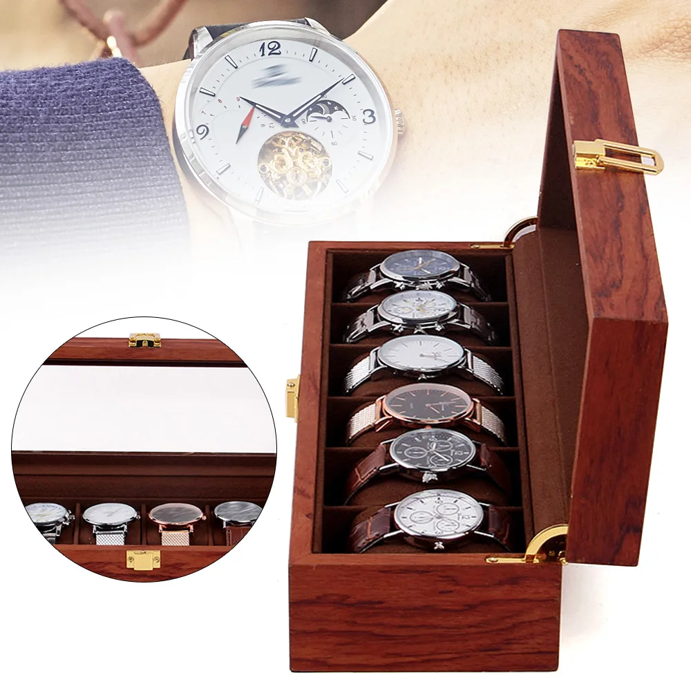Custodia Per Gioielli Con Organizer Per Espositori In Legno Vintage A 6 Slot