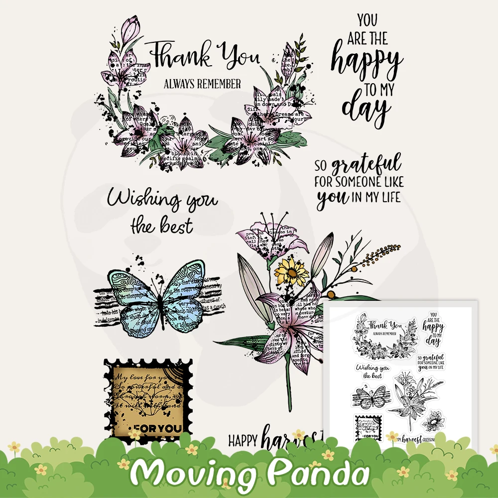 Fiori Di Farfalla Vintage Timbri Trasparenti E Stampi Da Taglio In Metallo Per Stampi Fai-Da-Te Scrapbook Carta Di Carta Decorazione Fatta A Mano Fust