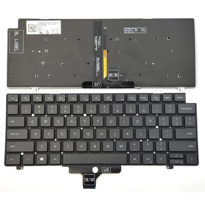 Nuovo Per Dell Latitude 5420 7420 7520 Series Laptop Keyboard Us Black Con Retroilluminato Muslimc3R5