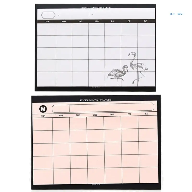 Pianificazione Mensile Calendario Mensile Non Datato 30 Fogli Facili Da Strappare/Incollare