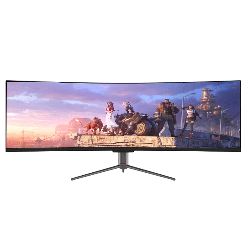 Monitor Da Gioco Led Curvo 4K Qled Da 49 Pollici Super Largo 144Hz