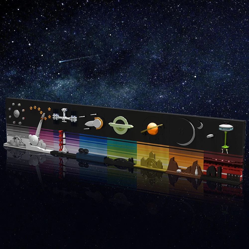 Moc Tales Of The Space Age Building Block Modello Cassini Sonda Orbitante Saturn Building Block Pittura Giocattoli Educativi Regalo