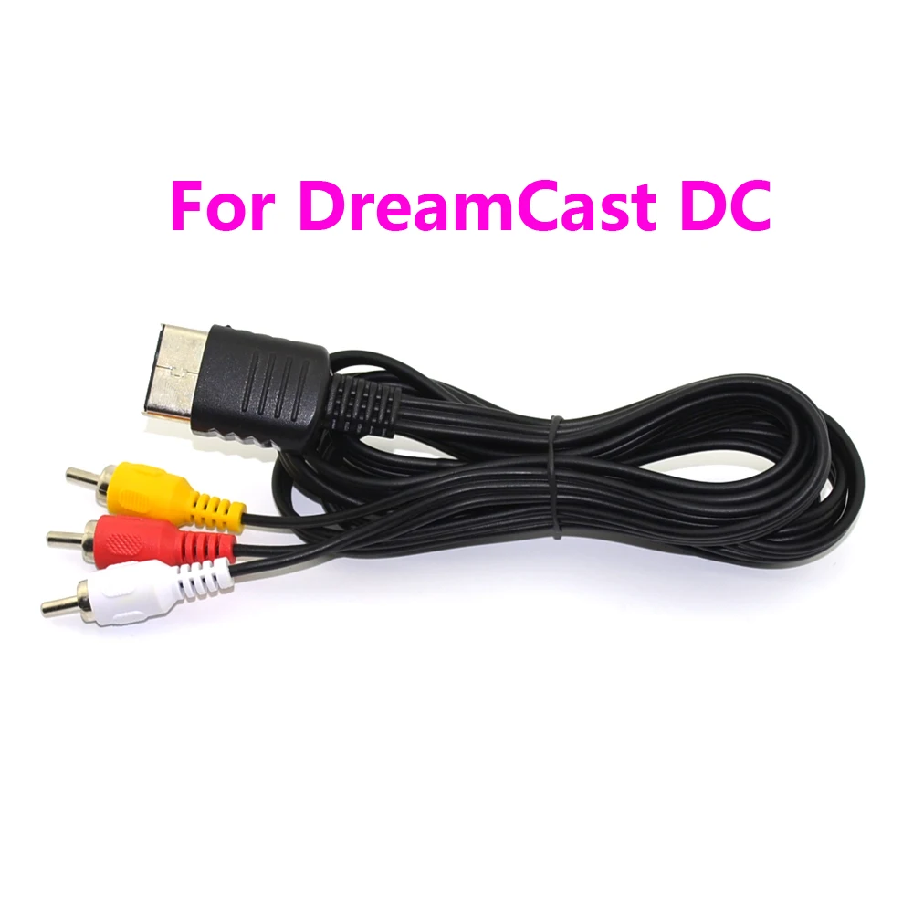 100 Pz 1.8M Cavo Audio Video Per Sega Per Dreamcast Dc Audio Video Av Tv Adapter Line 3Rca Converter Cord Per Altoparlante Cd Dvd