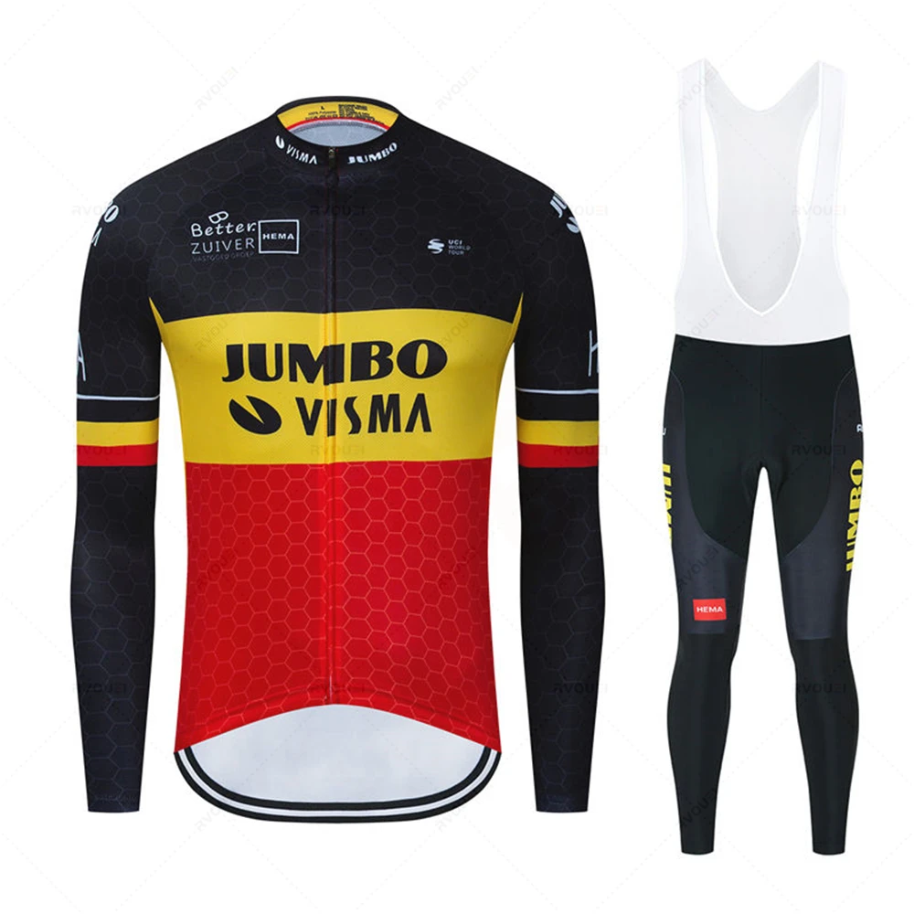 Maglia Da Ciclismo A Maniche Lunghe Per Uomo, Squadra Professionale, Visma Jumbo, Panno Per Bici Traspirante, Mtb Ropa Ciclismo, Maglia Da Bicicletta,