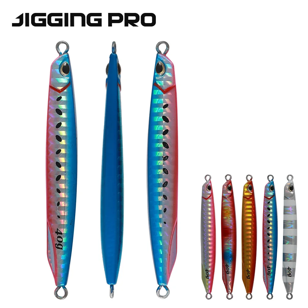 Jiggingpro Drag Metal Super Slim 40G 60G Casting Jig Metal Jig Esche Artificiali Shore Casting Fishing Lure