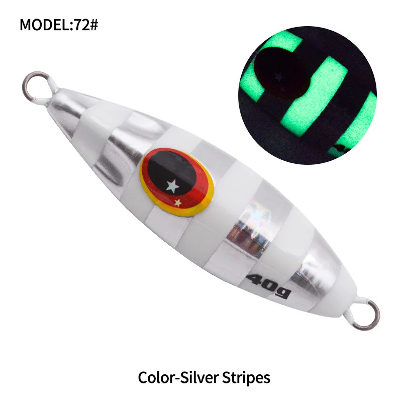 Xesta Slow Bee Jigs 60G Metal Slow Pitch Jigging Lure Fishing Bait Shore Jigging Boat Fishing