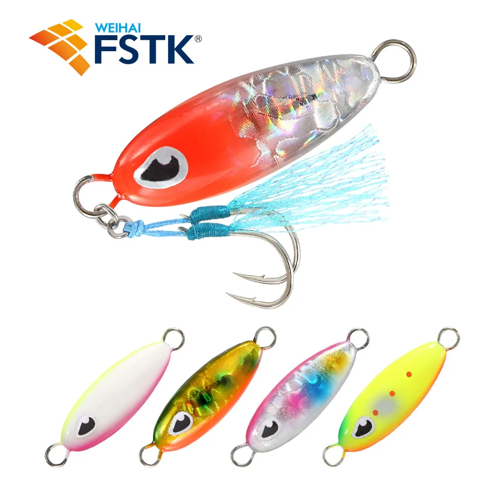 Weihai Fstk Micro Jig Lure Rockfishing Metal Cast Jigging Spoon Spinner Muslimshore Casting Richiamo Artificiale Mini Jig