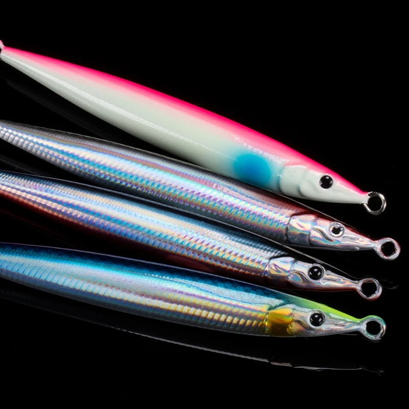 60G 80G 100G Saltwater Metal Jig Lure Slow Live Bait Live Fishing Shore Jigs Jigging Boat Sea Fishing Lure