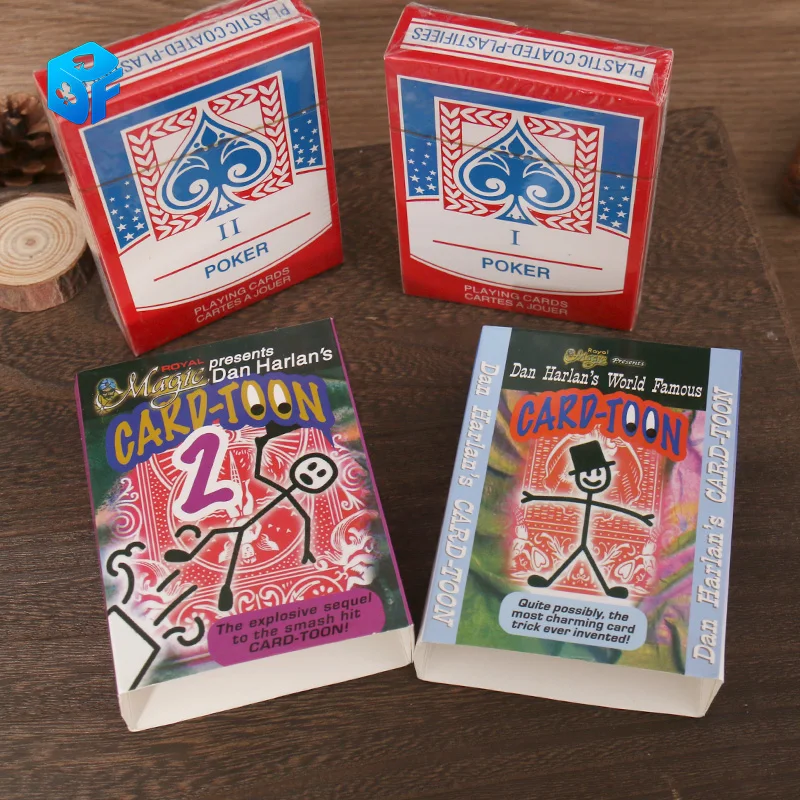 Sprite Trova Deck Cartoon Cardtoon Carta Da Gioco Close Up Card Toon Deck Magic Trick Mago Animazione Trucchi Di Previsione Puntelli