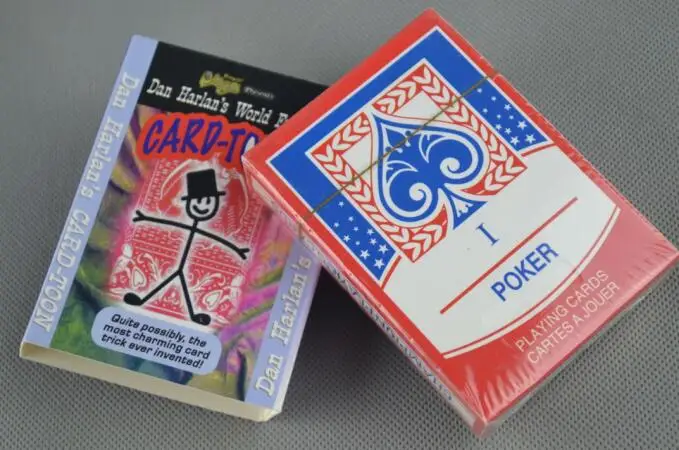 2 Pz Card-Toon #1 Trucchi Magici Mago Close Up Illusions Gimmick Puntelli Comedy Charming Card Trick Cartone Animato Deck Magie