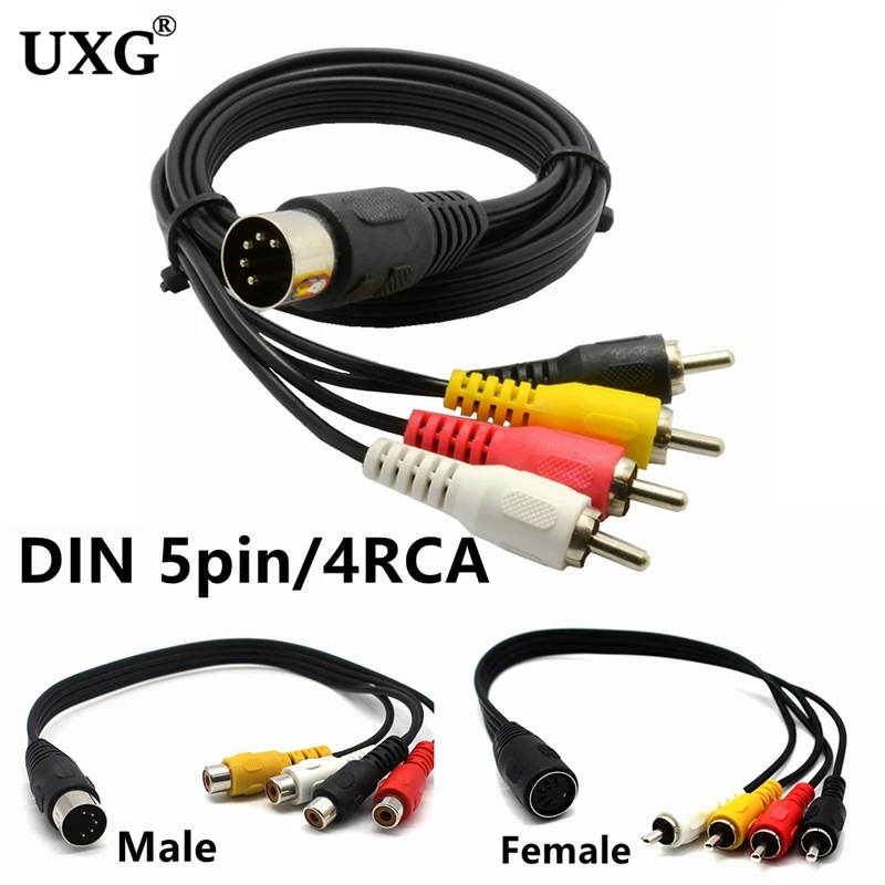 Cavo Midi Maschio Din A 5 Pin A 4 Rca 2 Cavo Audio Dual Rca Maschio Per Sistemi Stereo Quad Naim Spina Maschio Din A 5 Pin Più Recente