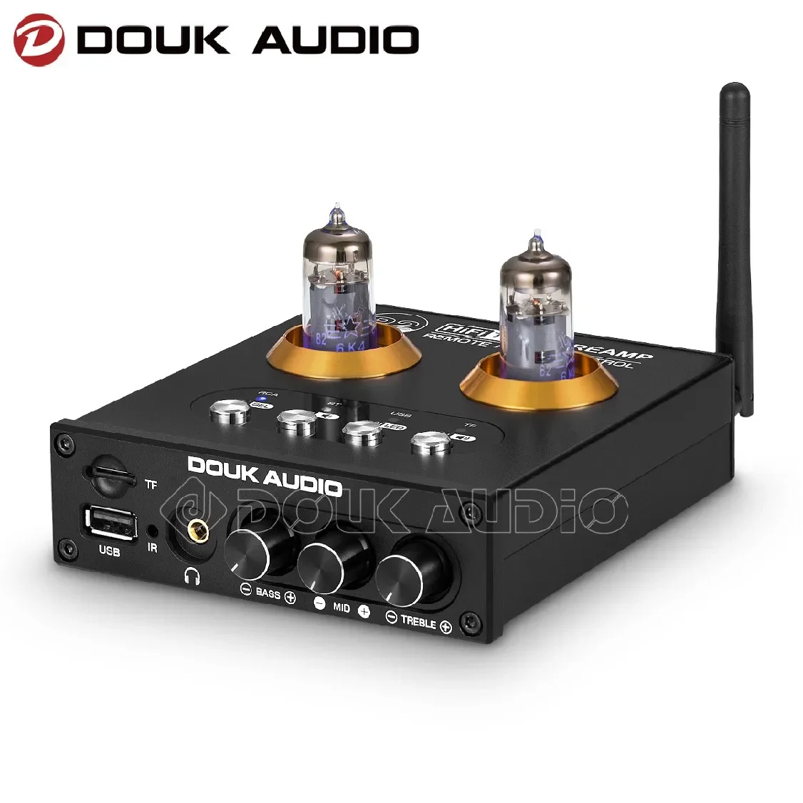 Douk Audio P2 Hifi Vacuum Tube Preamp Ricevitore Bluetooth 5.0 Amplificatore Per Cuffie Stereo Lettore Musicale Usb