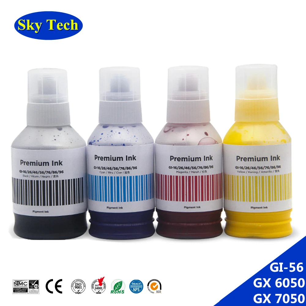Sky Quality Refill Ink Gi56 Gi-56 Gi 56 Bottle Ink Per Canon Maxify Gx6050 Gx7050 Etc Printer