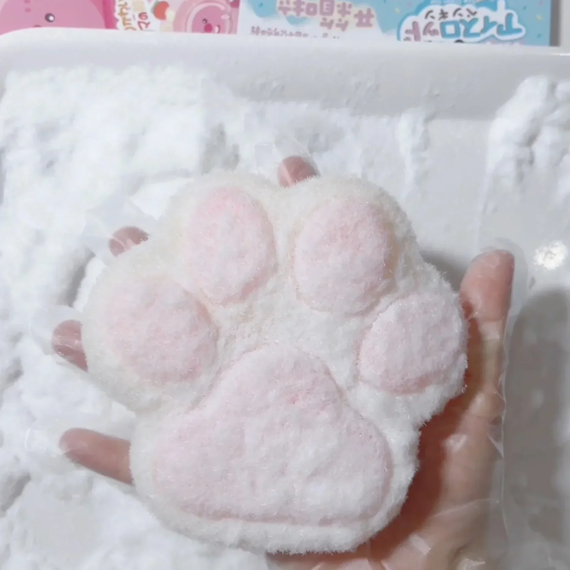 Squishy Silicone Aba Squishy Mochi Toy 0.5Kg Soft Tabby Big Fuzzy Cat Foot Marshmallow Big Cat Paw Squishy Stress Relief Gift