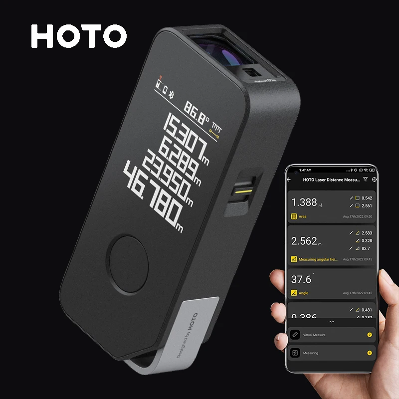 Hoto Smart Laser Measure Pro Display A Led Strumento Di Misurazione Del Nastro Laser Digitale Intelligente Telemetro Laser Ricaricabile
