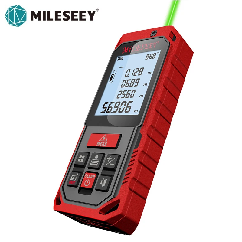 Mileseey Mini Telemetro Laser Digitale Tester Di Distanza Laser Misura Di Nastro Distanziometro Strumento 100M/80M/60M-40M Telemetro Laser