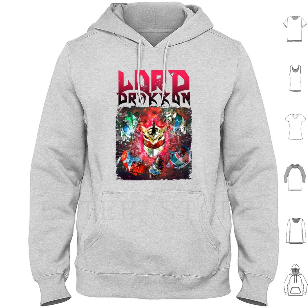 Lord Drakkon Felpe Con Cappuccio Manica Lunga Lord Drakkon Power Comics Boom White Green Red Tiger Dragon Turbo Zeo Kids Show