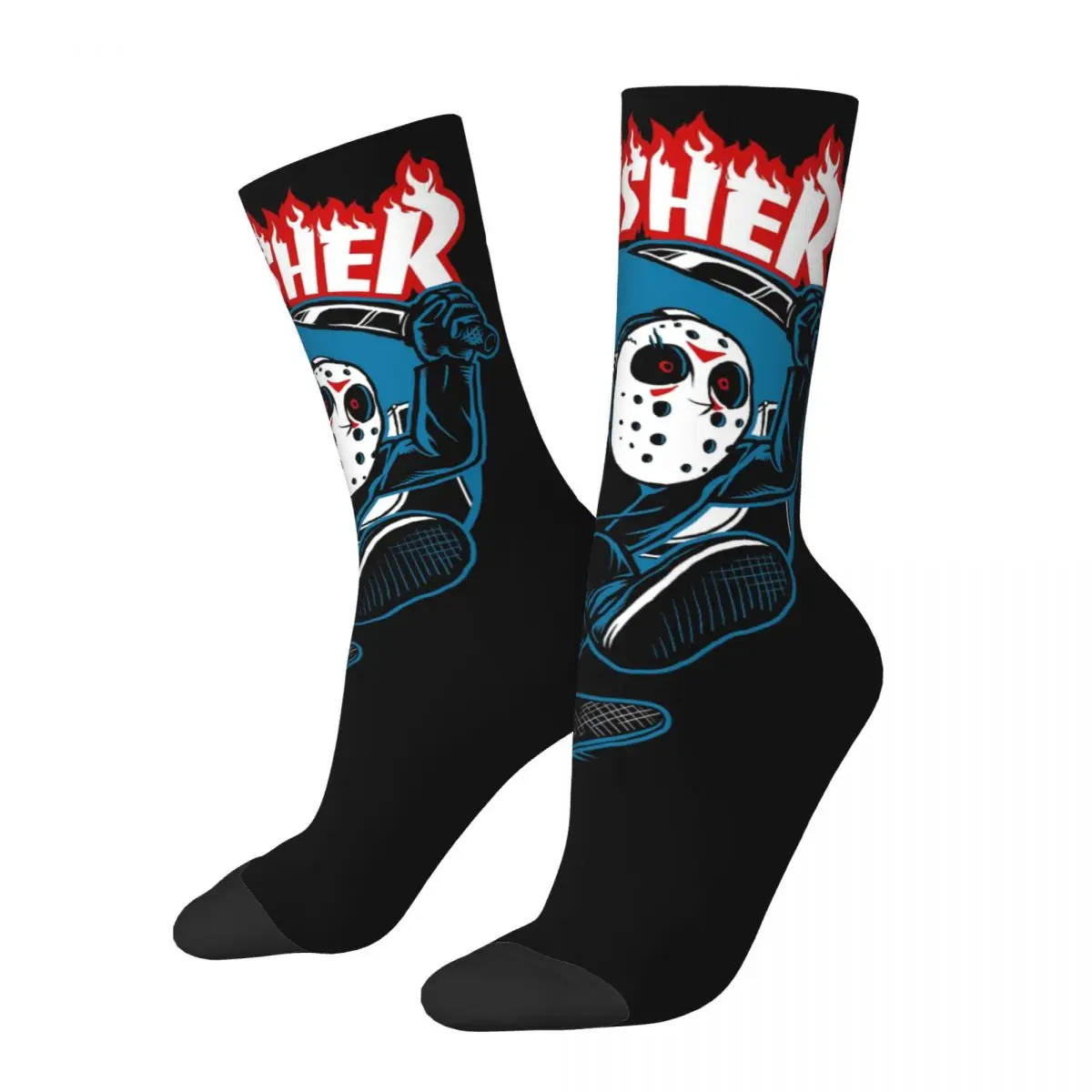 Slasher Horror Jason Merch Crew Socks Antiscivolo Skateboard Crew Socks Cotone Per Unisex Piccoli Regali