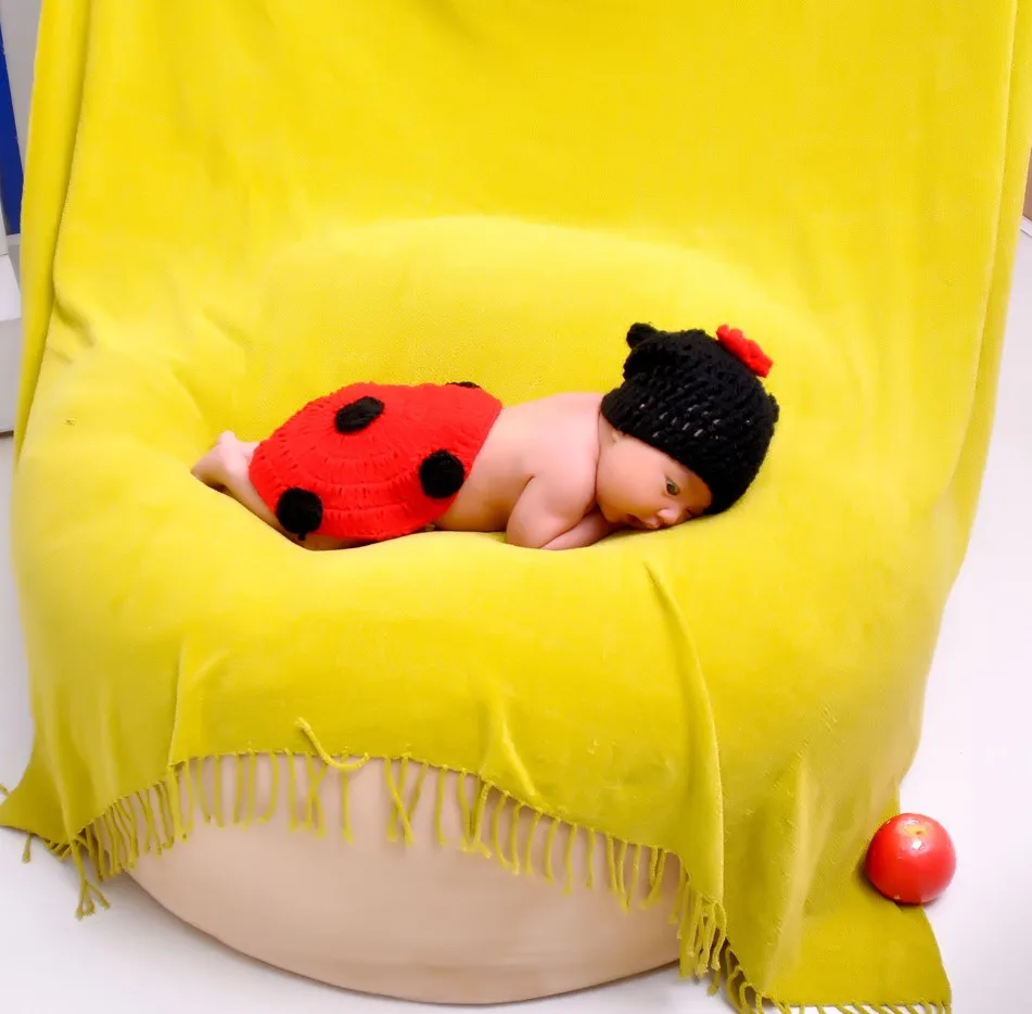 Posa Beanbag Per Fotografia Neonato: Cuscino In Posa Neonato Poser Pouf Beanbag Photo Prop Infant Poser 85Cm Studio Size
