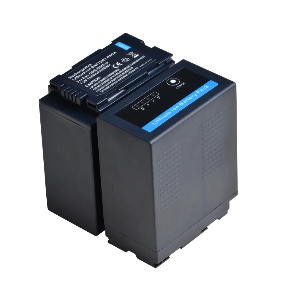 2Pc 7800Mah Cga-D54 Cga D54 D54S Batterie Per Foto/Videocamera Per Panasonic Cga-D54 Panasonic Ag-Ac8Pj Ag-Ac90A Ag-Hpx250 Hc-X1000 Ag-Hpx255